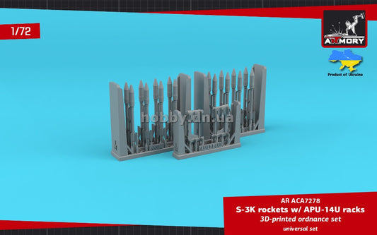 Armory 7278 3D-Printed S-3K Missiles APU-14U Su-17/22 1:72