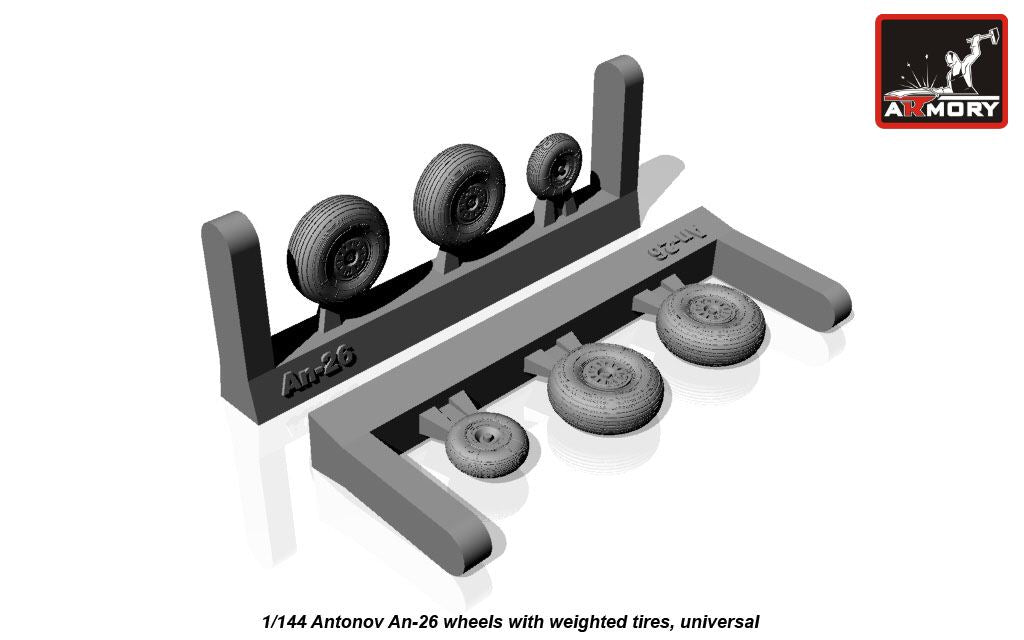Armory ARAW14004 1:144 Antonov An-26 wheels
