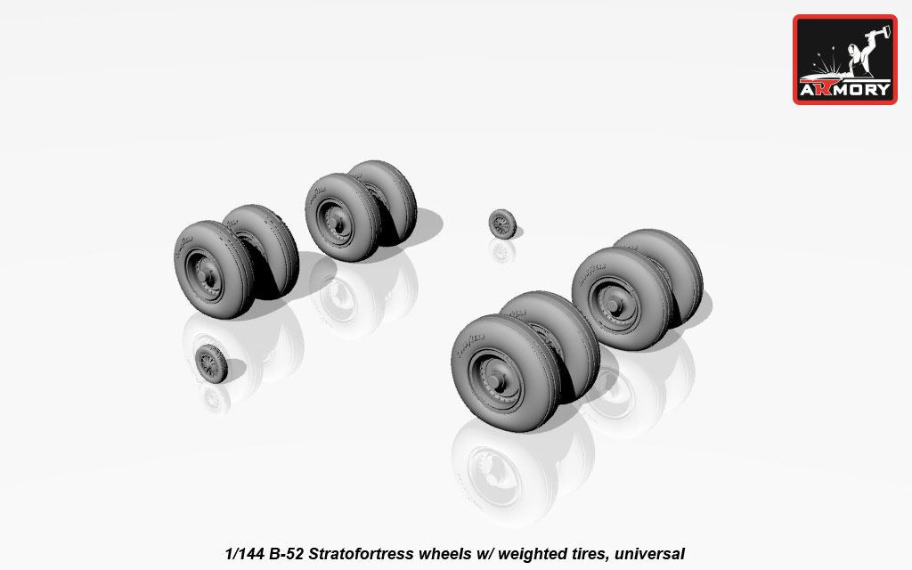 Armory ARAW14304 1:144 Boeing B-52G/B-52H wheels, weighted