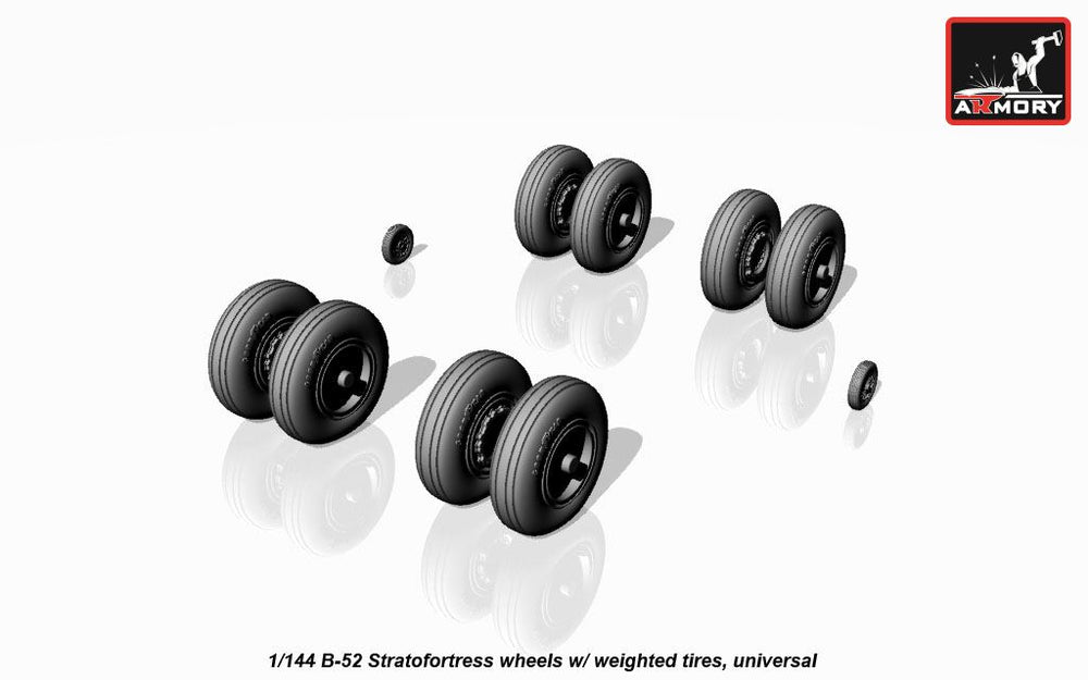 Armory ARAW14304 1:144 Boeing B-52G/B-52H wheels, weighted