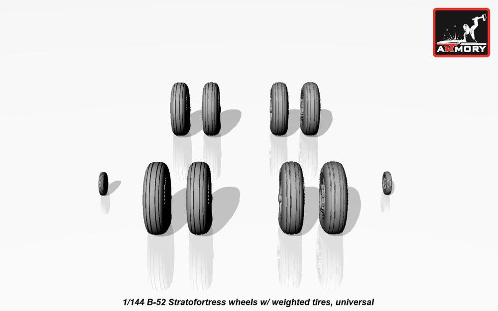 Armory ARAW14304 1:144 Boeing B-52G/B-52H wheels, weighted