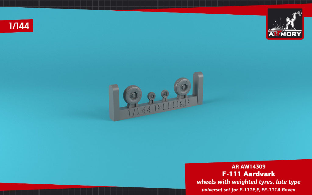 Armory 14309 F-111 Aardvark Late Weighted Wheels 1:144