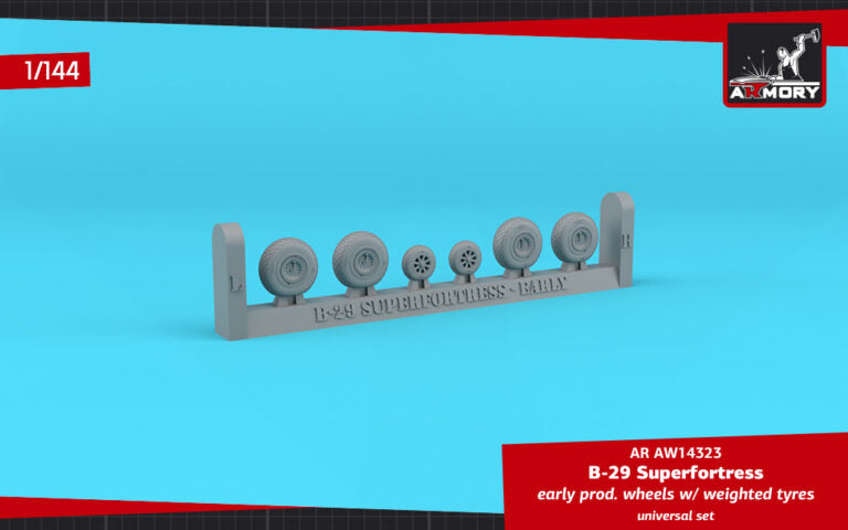 Armory 14323 B-29 Superfortress Early Weighted Wheels 1:144