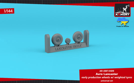 Armory ARAW14409 1:144 Avro Lancaster B.I/III wheels early type with Wtd tyres