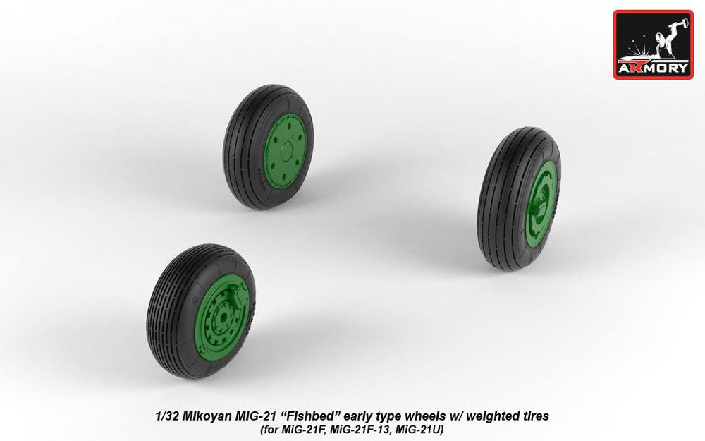 Armory 32009 MiG-21 Fishbed Early Weighted Wheels 1:32