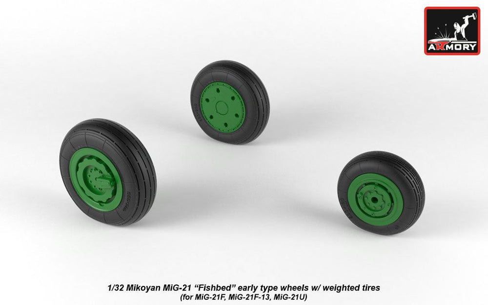 Armory 32009 MiG-21 Fishbed Early Weighted Wheels 1:32