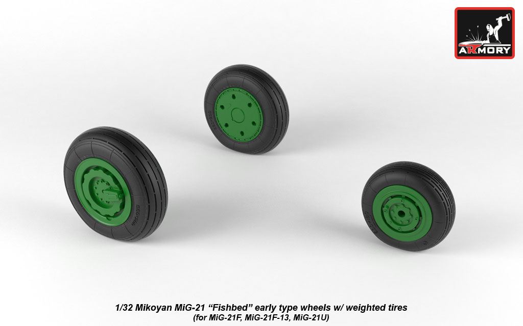 Armory 32009 MiG-21 Fishbed Early Weighted Wheels 1:32