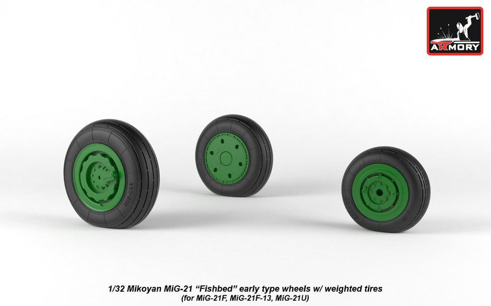 Armory 32009 MiG-21 Fishbed Early Weighted Wheels 1:32
