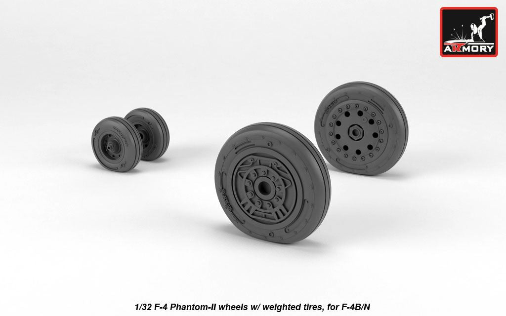 Armory 32306 F-4 Phantom II Early Weighted Wheels 1:32