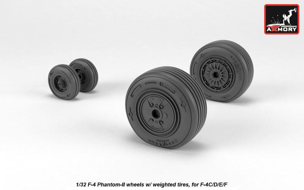 Armory 32307 F-4 Phantom II Mid Weighted Wheels 1:32