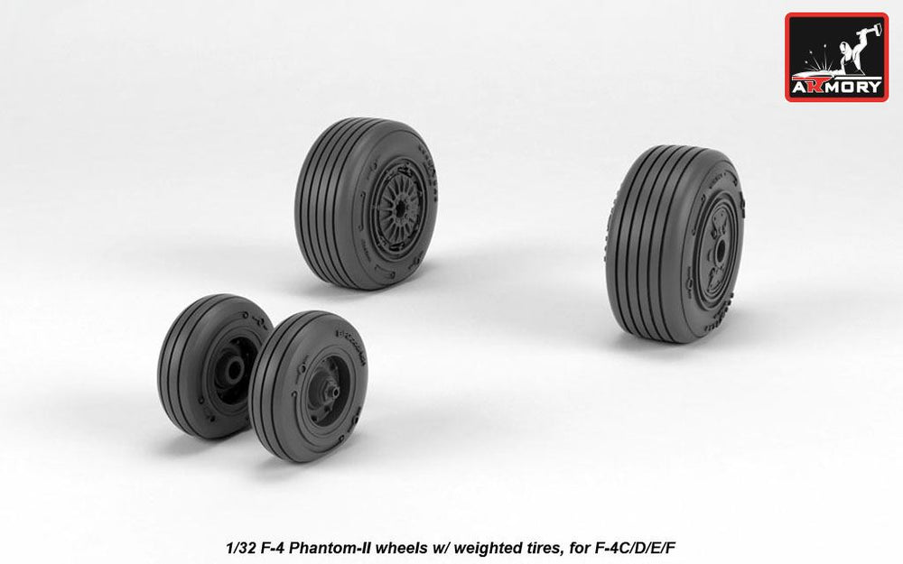 Armory 32307 F-4 Phantom II Mid Weighted Wheels 1:32