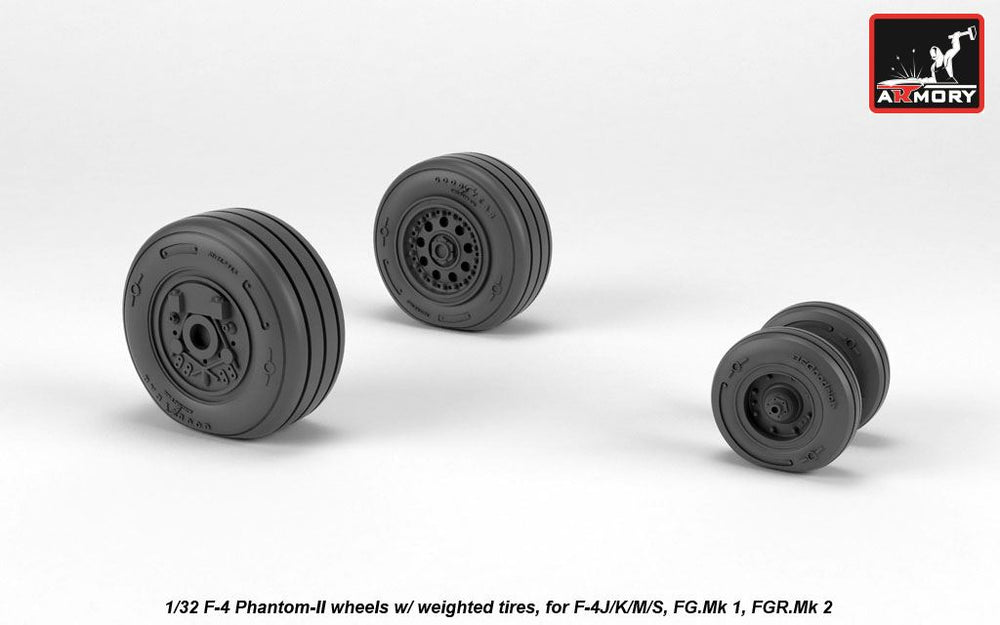 Armory 32308 F-4 Phantom II Late Weighted Wheels 1:32