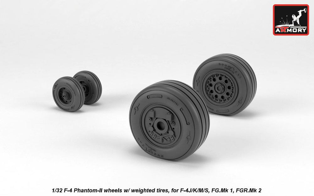 Armory 32308 F-4 Phantom II Late Weighted Wheels 1:32