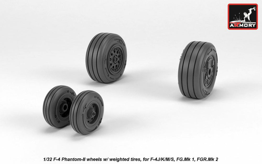 Armory 32308 F-4 Phantom II Late Weighted Wheels 1:32