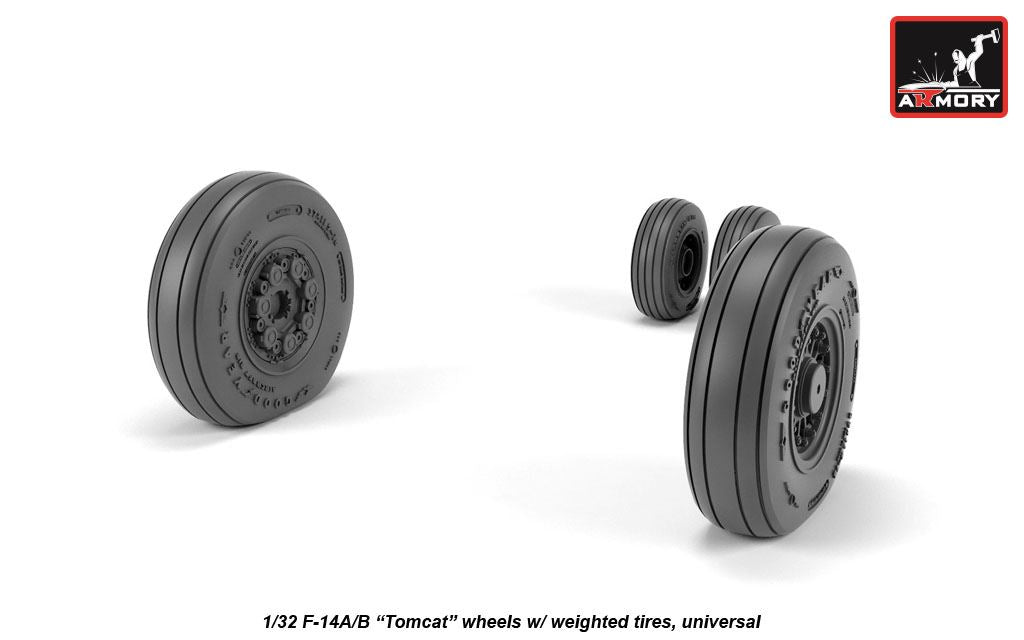 Armory 32309 F-14A/B Tomcat Early Weighted Wheels 1:32