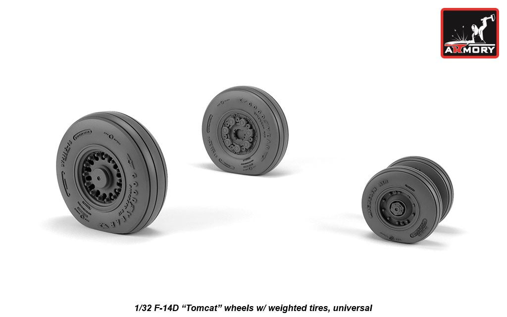Armory 32310 F-14D Tomcat Early Weighted Wheels 1:32