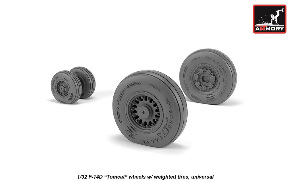 Armory 32310 F-14D Tomcat Early Weighted Wheels 1:32