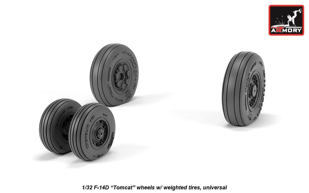 Armory 32310 F-14D Tomcat Early Weighted Wheels 1:32