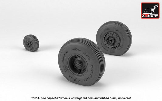 Armory 32312 AH-64A Apache Spoked Hub Weighted Wheels 1:32