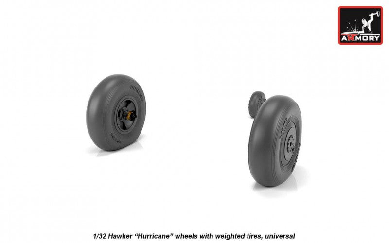 Armory ARAW32403 1:32 Hawker Hurricane wheels with weighted tires/tyres
