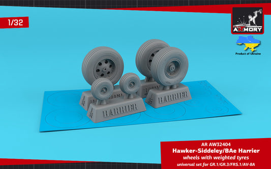 Armory 32404 Harrier/AV-8A Weighted Wheels 1:32