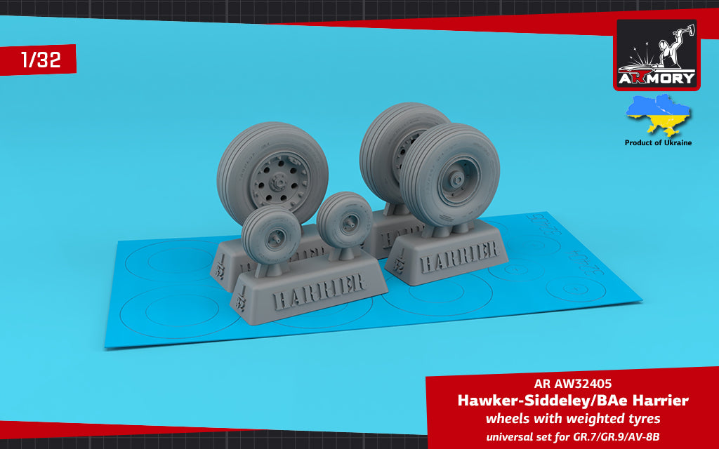 Armory 32405 Harrier GR.7/GR.9/AV-8B Weighted Wheels 1:32