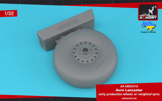 Armory ARAW32410 1:32 Avro Lancaster wheels early type with weighted tyres