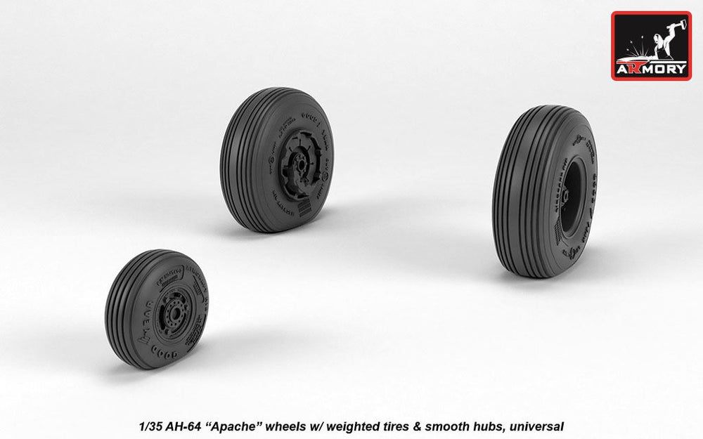 Armory 35304 AH-64A Apache Smooth Hub Weighted Wheels 1:35