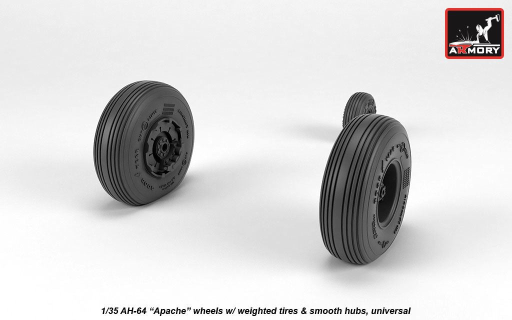 Armory 35304 AH-64A Apache Smooth Hub Weighted Wheels 1:35
