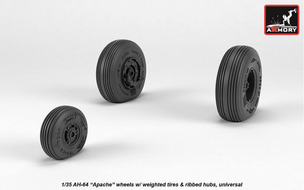 Armory 35305 AH-64A Apache Spoked Hub Weighted Wheels 1:35