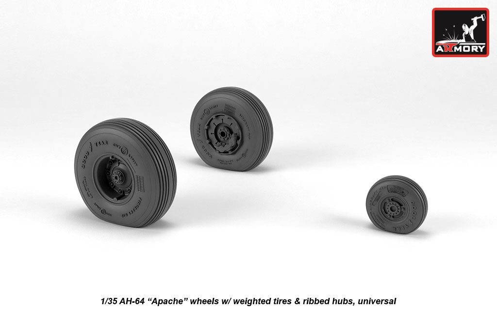 Armory 35305 AH-64A Apache Spoked Hub Weighted Wheels 1:35
