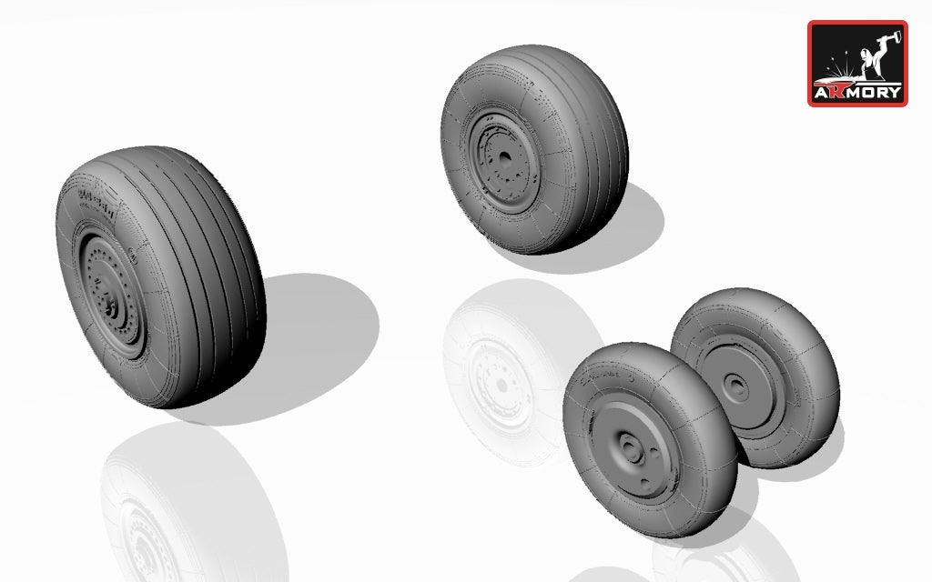 Armory ARAW48013 1:48 Mikoyan MiG-23BM, MiG-27, MiG-27M/D/K wheel set