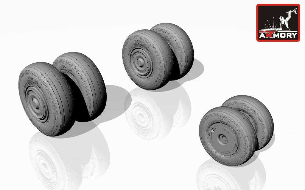 Armory ARAW48018 1:48 Sukhoi Su-24 Fencer wheels, late