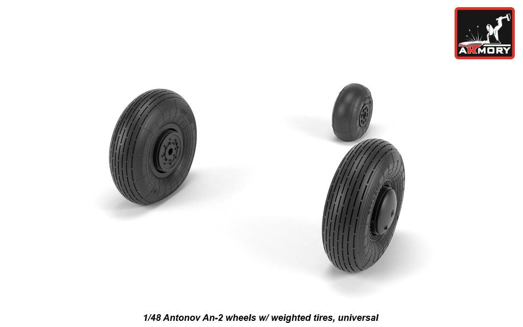 Armory ARAW48036 1:48 Antonov An-2/An-3 Colt wheels with weighted tires/tyres