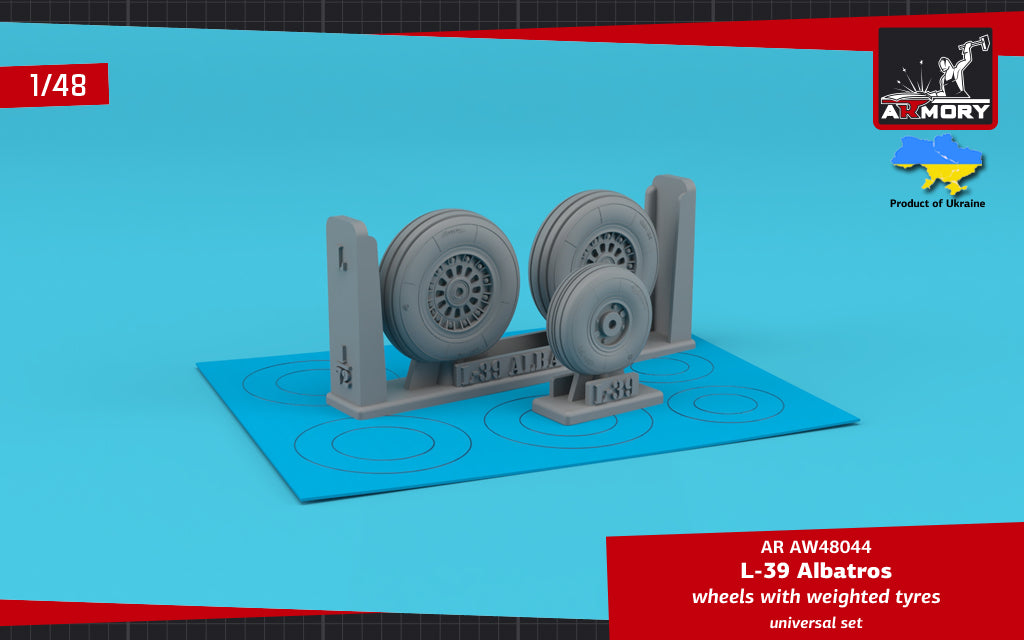 Armory ARAW48044 1:48 AERO L-39 Albatros wheels with weighted tyres