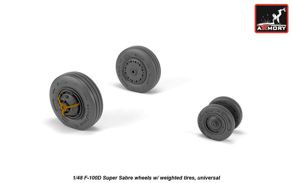 Armory 48316 North-American F-100D Weighted Wheels 1:48