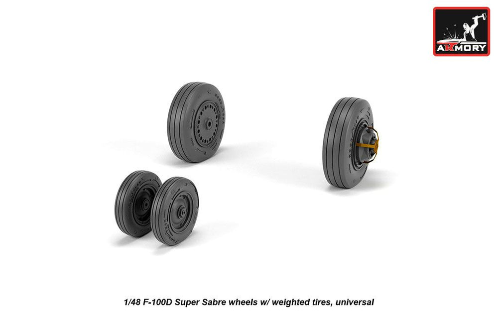 Armory 48316 North-American F-100D Weighted Wheels 1:48