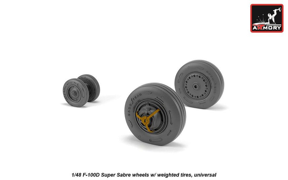 Armory 48316 North-American F-100D Weighted Wheels 1:48