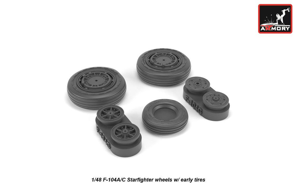 Armory 48317 Lockheed F-104A/C Early Weighted Wheels 1:48