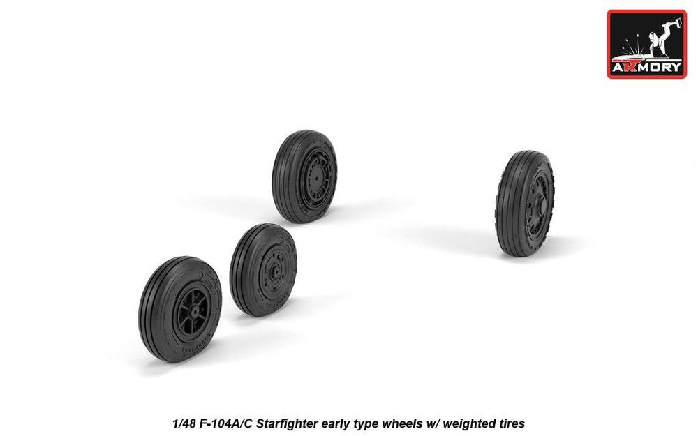 Armory 48317 Lockheed F-104A/C Early Weighted Wheels 1:48