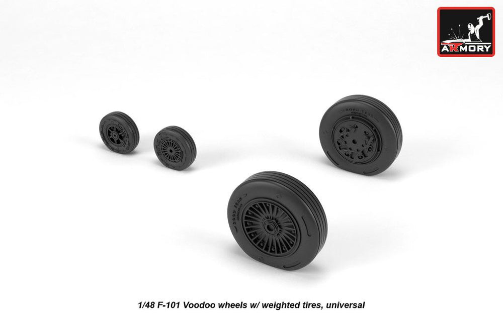 Armory 48318 McDonnell F-101B Voodoo Weighted Wheels 1:48