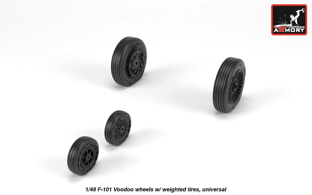 Armory 48318 McDonnell F-101B Voodoo Weighted Wheels 1:48