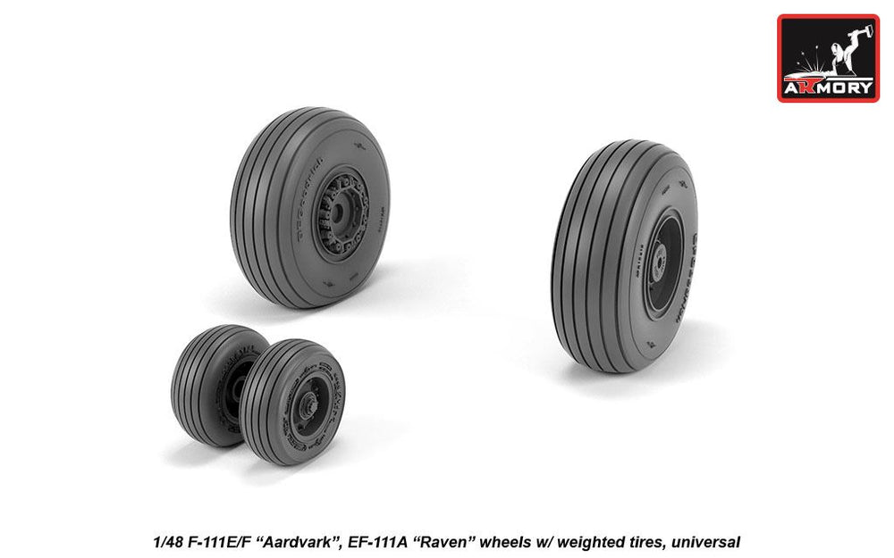 Armory 48320 F-111 Aardvark Early Weighted Wheels 1:48