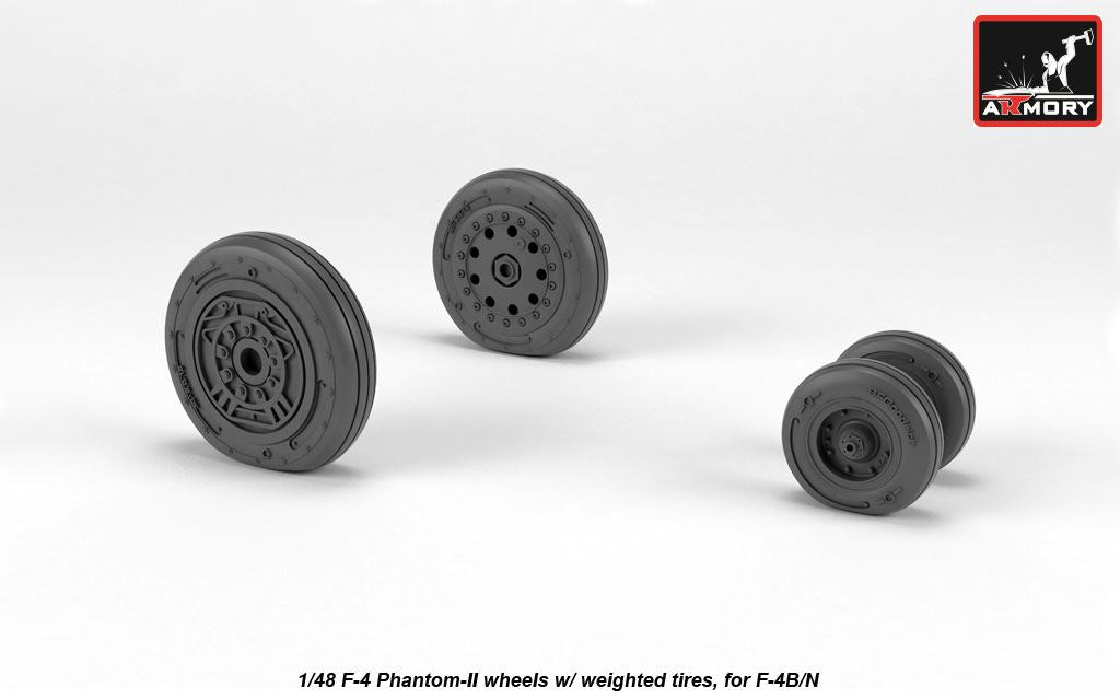 Armory 48323 F-4 Phantom II Early Weighted Wheels 1:48