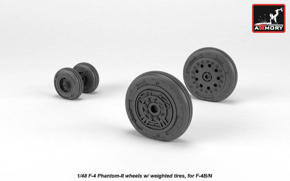 Armory 48323 F-4 Phantom II Early Weighted Wheels 1:48