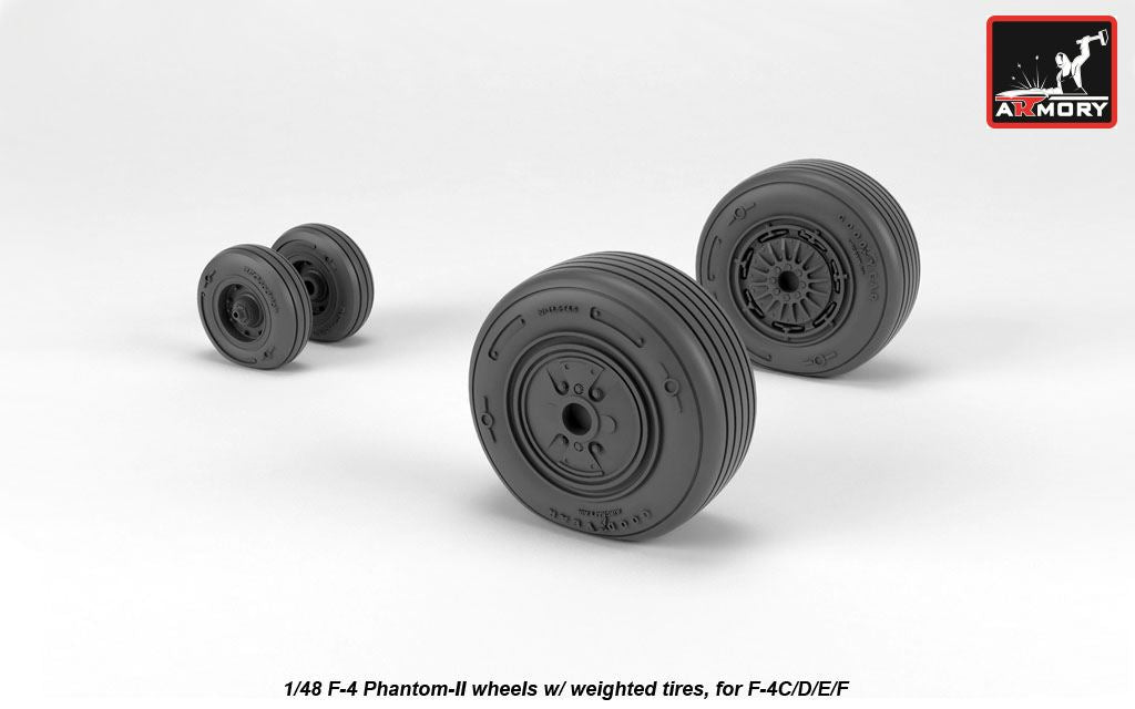 Armory 48324 F-4 Phantom II Mid Weighted Wheels 1:48