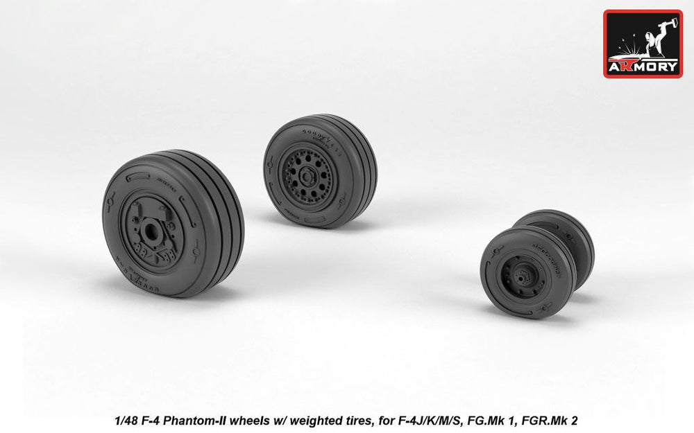 Armory 48325 F-4 Phantom II Late Weighted Wheels 1:48