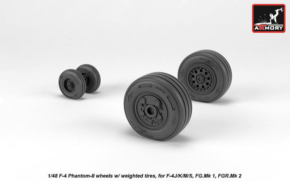 Armory 48325 F-4 Phantom II Late Weighted Wheels 1:48