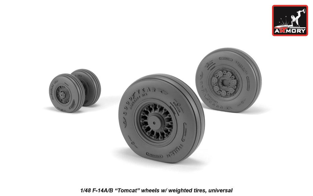 Armory 48326 F-14A/B Tomcat Early Weighted Wheels 1:48