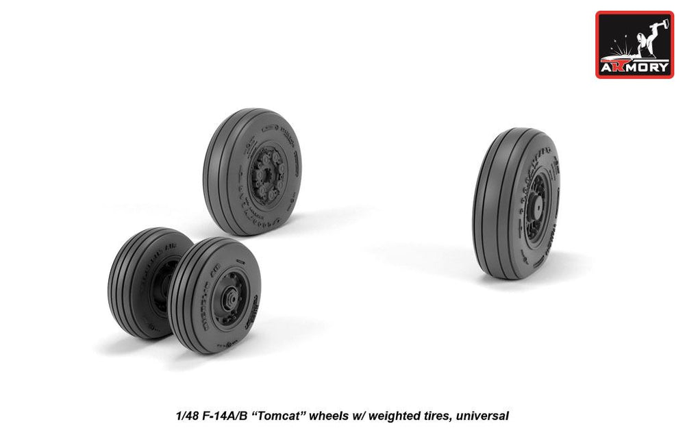 Armory 48326 F-14A/B Tomcat Early Weighted Wheels 1:48